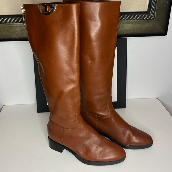 Tory Burch Brown Leather Knee High
Riding Boots Women’s Size 6 M - Picture 3 of 16